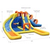 image:imageBig Splash Triple Water Slides and Pool Water Park 24 ft L x 21 ft W x 8 ft H Triple Slides Blower Included Splash Pool Netted for Safety Outdoor Fun for Kids