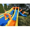 image:imageBig Splash Triple Water Slides and Pool Water Park 24 ft L x 21 ft W x 8 ft H Triple Slides Blower Included Splash Pool Netted for Safety Outdoor Fun for Kids