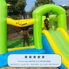 image:imageBounceland Bounce N Splash Island Wet or Dry Inflatable Bouncer or Water Slide All in one Large Pool Fun Bouncing Area with Basketball Hoop Long Slide UL Certified Blower Included