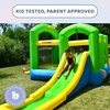image:imageBounceland Bounce N Splash Island Wet or Dry Inflatable Bouncer or Water Slide All in one Large Pool Fun Bouncing Area with Basketball Hoop Long Slide UL Certified Blower Included