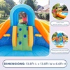image:imageBounceland Double Play Water Slide 138 ft L x 138 ft W x 66 ft H Water Park Large Splash Pool Outdoor Fun with Dual Slides Water Spray Climbing Wall Active Play for Kids