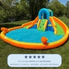 image:imageBounceland Double Play Water Slide 138 ft L x 138 ft W x 66 ft H Water Park Large Splash Pool Outdoor Fun with Dual Slides Water Spray Climbing Wall Active Play for Kids