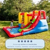 image:imageBounceland Jump and Splash Adventure Bounce House or Water Slide All in one Large Pool Fun Bouncing Area with Basketball Hoop Long Slide with Climbing Wall UL Certified Blower Included