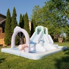 image:imageBounceland Splash N Dash Dream Water Slide 144ft L x 91ft W x 68ft H inflated Size Outdoor Fun wLong Slide Giant Splash Pool Water Spray Climbing Wall Active Play for Kids