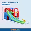 image:imageInflatable Bounce House or Water Slide Wet or Dry with Sun Roof Ball Pit 30 Balls Water Gun Fun Bouncing Area with Basketball Hoop Long Slide with Climbing Wall UL Certified Blower Included